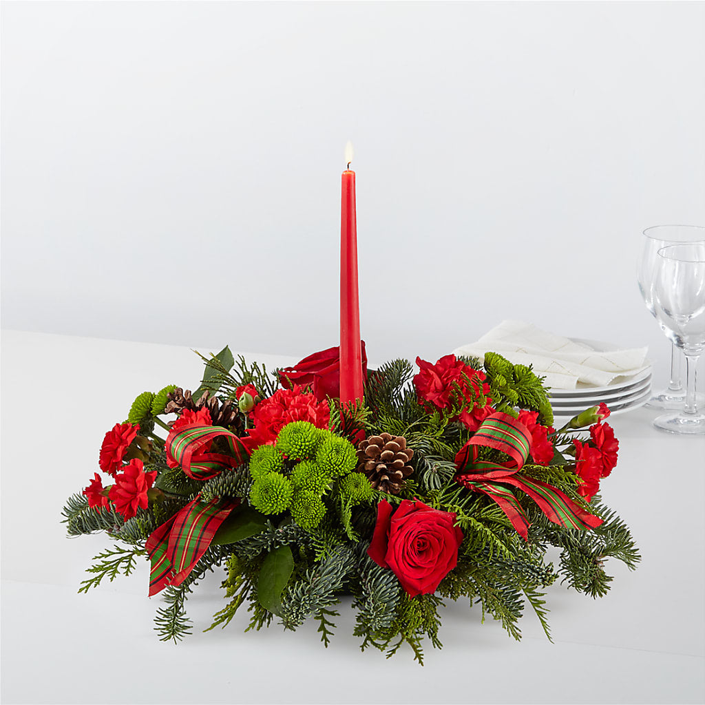 By the Candlelight Centerpiece – Knaup Floral Inc, Cape Girardeau MO