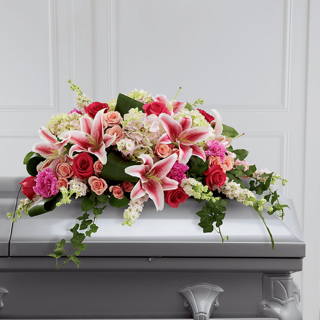 Splendid Grace Casket Spray – Knaup Floral Inc, Cape Girardeau MO