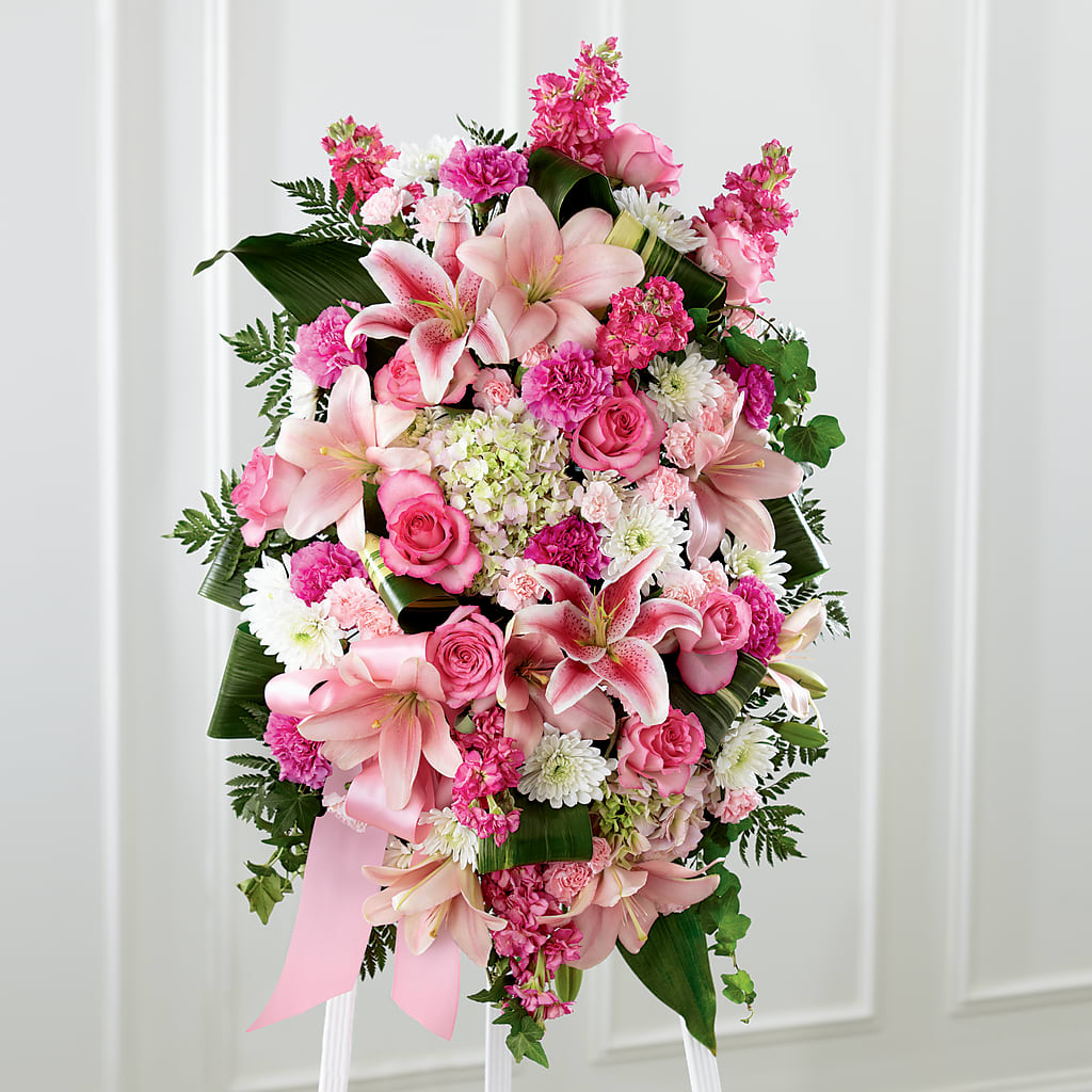 Comforting Standing Spray – Knaup Floral Inc, Cape Girardeau MO
