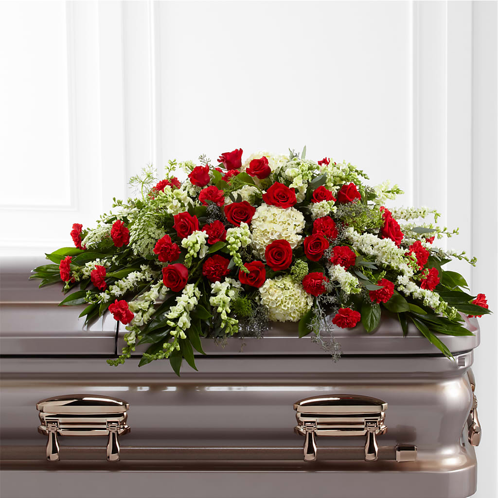 Sincerity Casket Spray – Knaup Floral Inc, Cape Girardeau MO