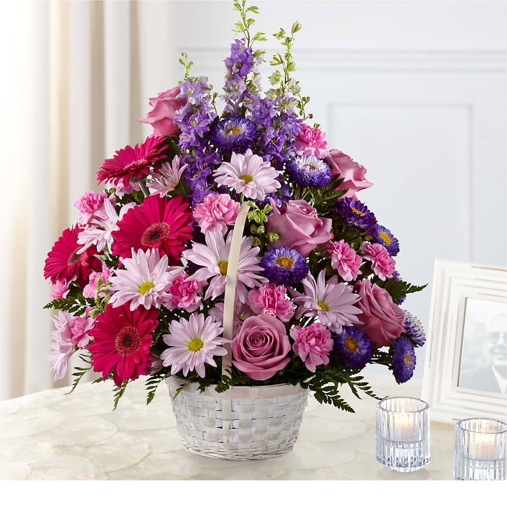 Pastel Peace Basket – Knaup Floral Inc, Cape Girardeau MO