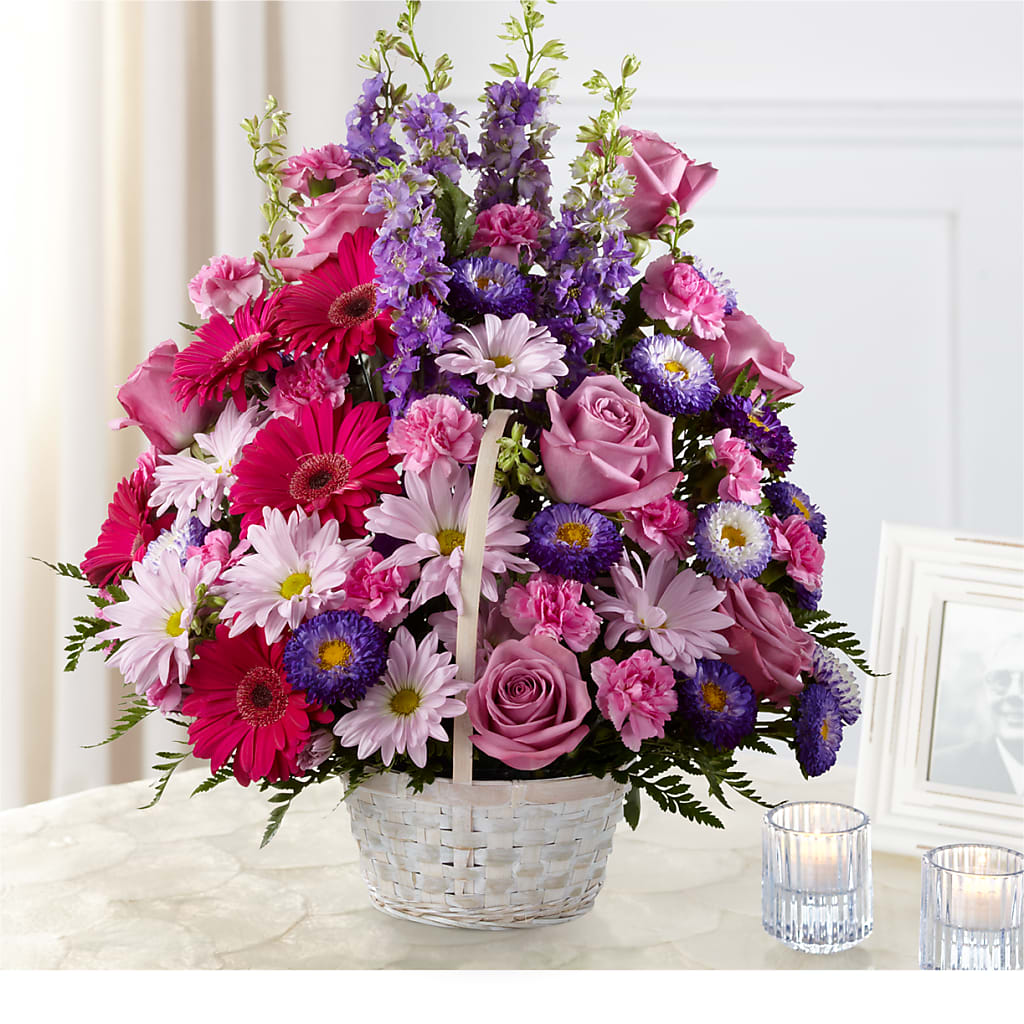Pastel Peace Basket – Knaup Floral Inc, Cape Girardeau MO