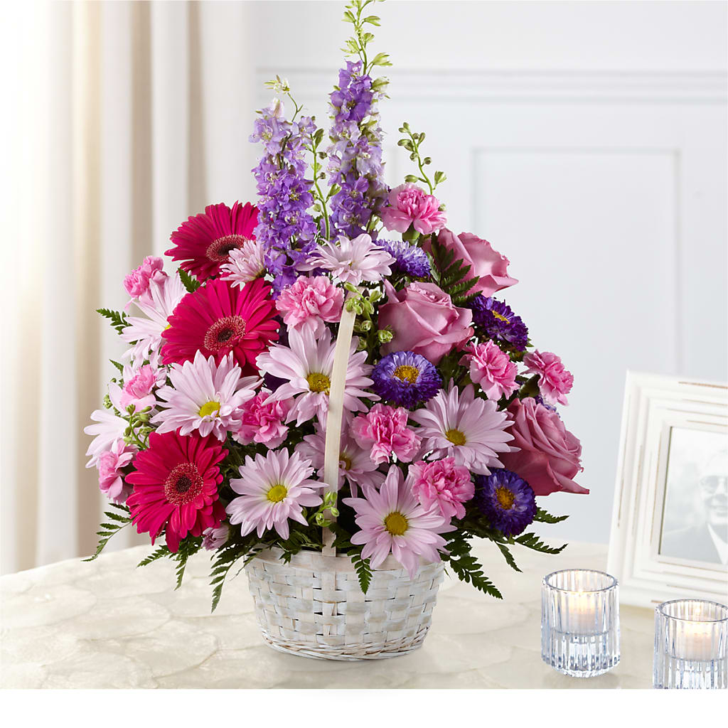 Pastel Peace Basket – Knaup Floral Inc, Cape Girardeau MO