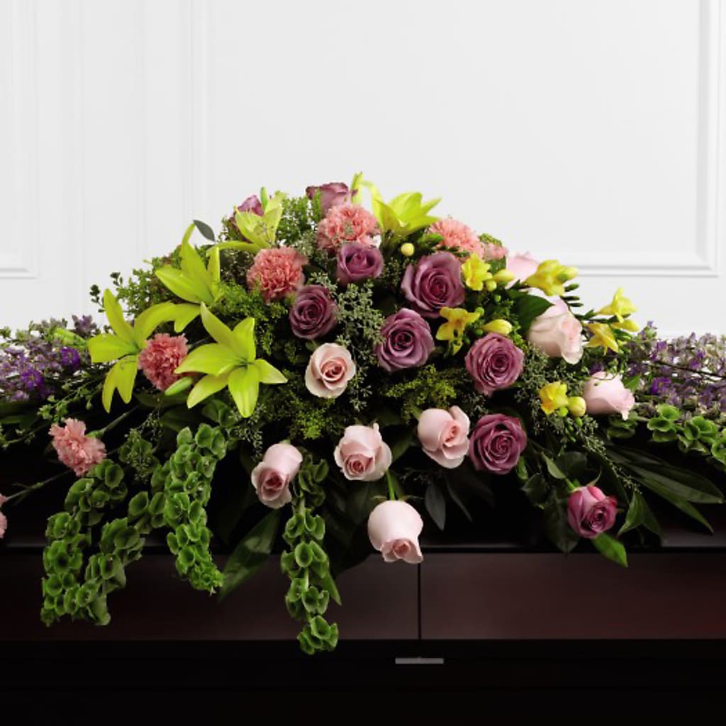 Forever Beloved Casket Spray – Knaup Floral Inc, Cape Girardeau MO