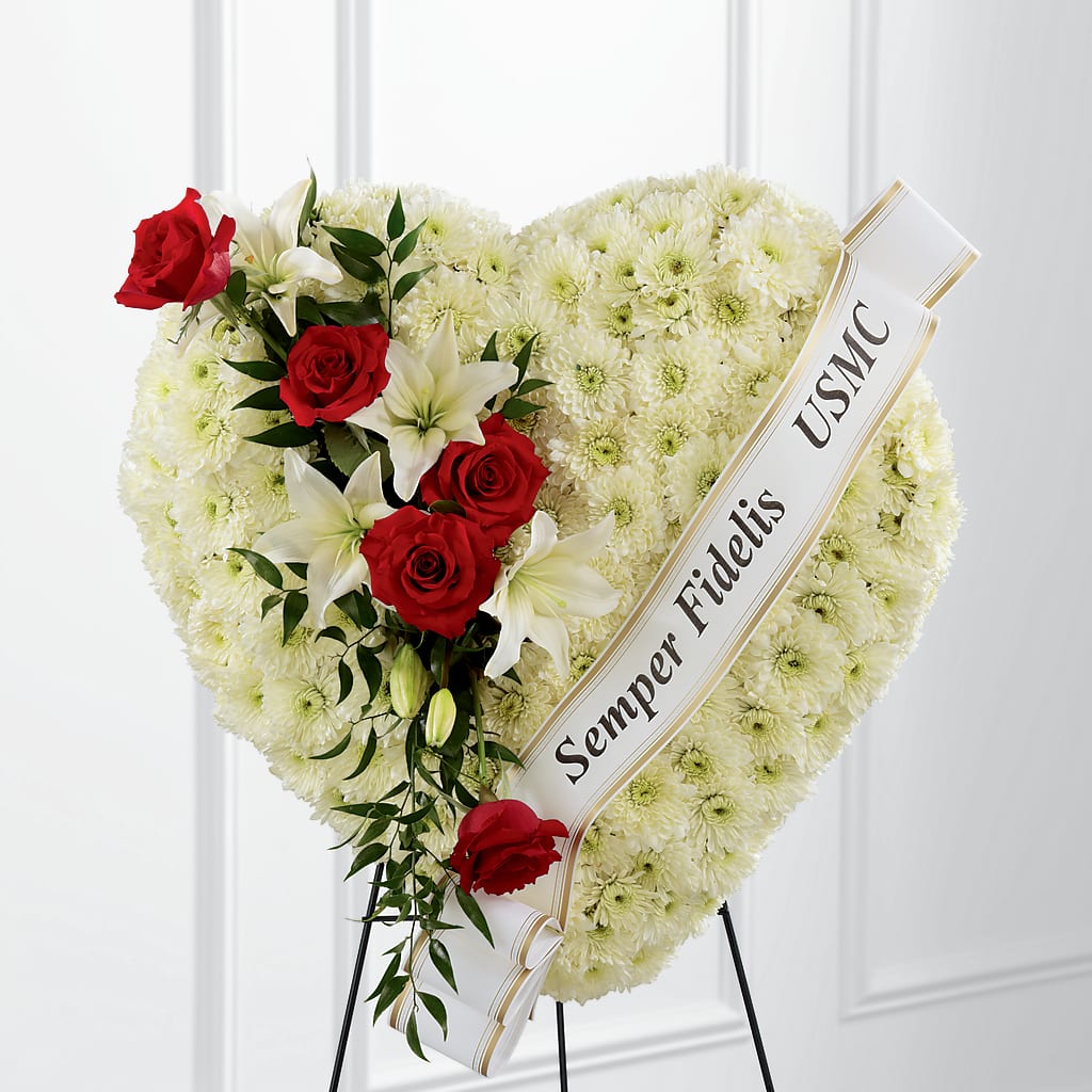 Heartfelt Hero Standing Heart – Knaup Floral Inc, Cape Girardeau MO