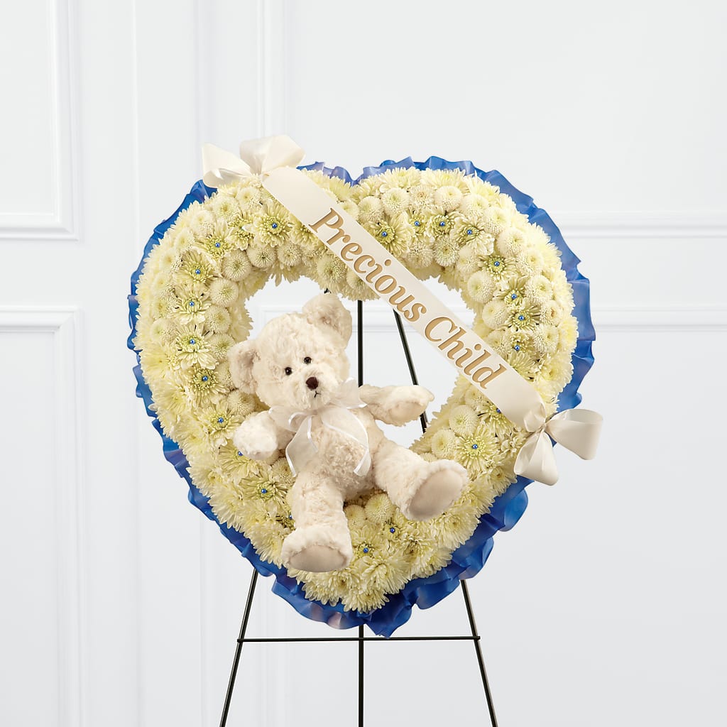 Precious Child Standing Heart – Knaup Floral Inc, Cape Girardeau MO