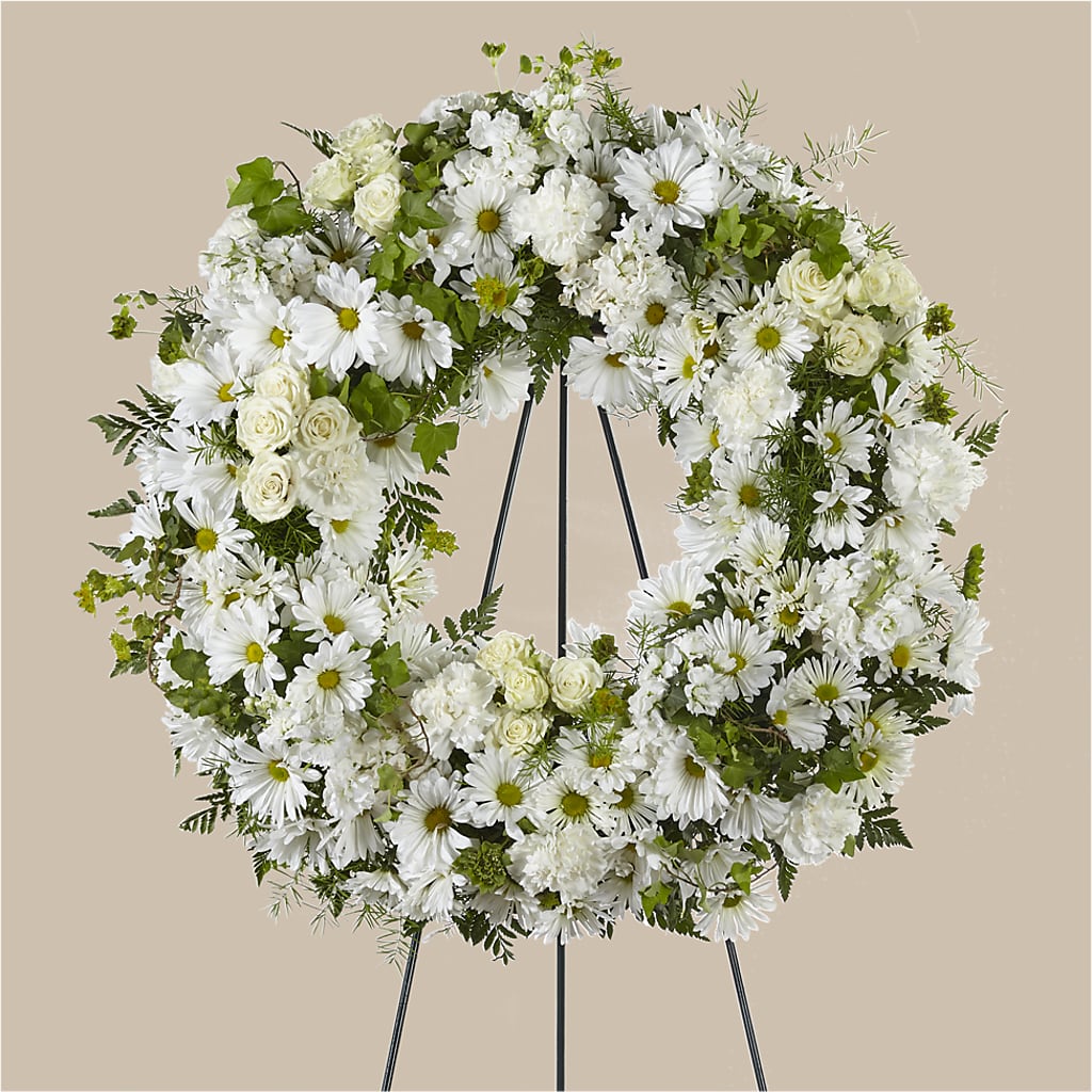 Faithful Wishes Wreath – Knaup Floral Inc, Cape Girardeau MO