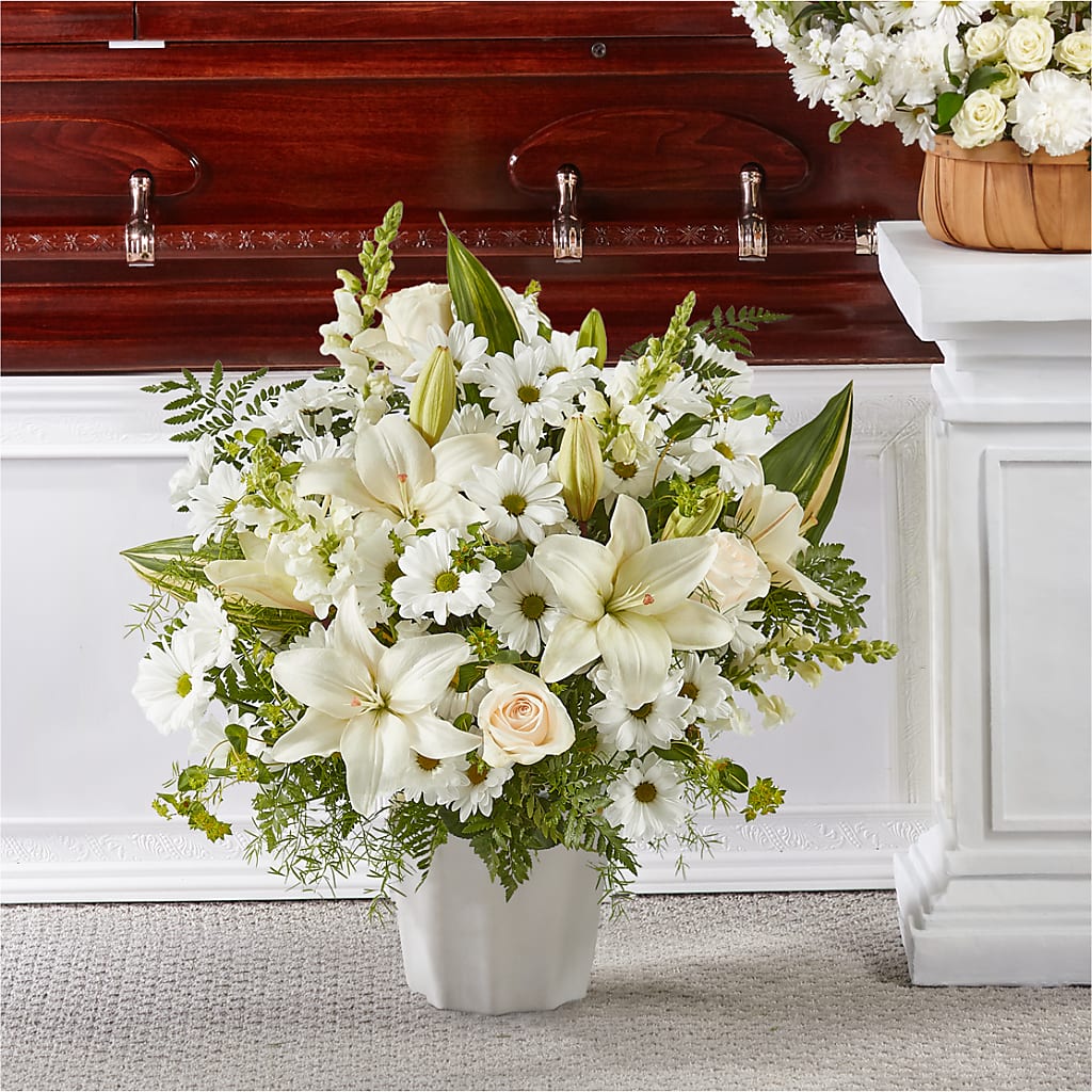 Thoughts of Tranquility Floor Basket – Knaup Floral Inc, Cape Girardeau MO
