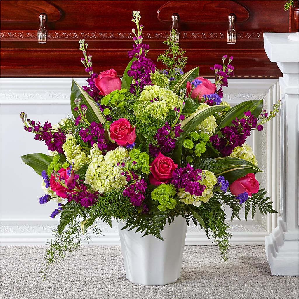 Beautiful Horizons Floor Basket – Knaup Floral Inc, Cape Girardeau MO