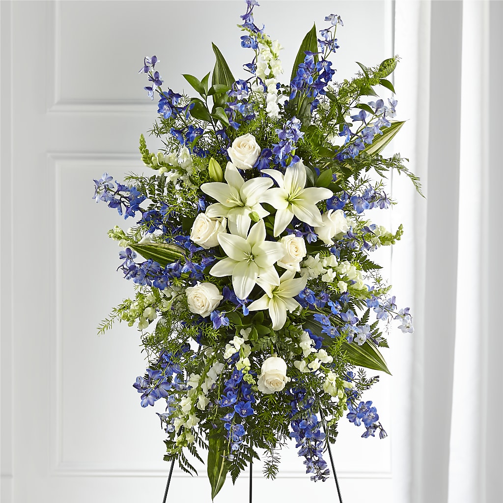 Faithful Friend Standing Spray – Knaup Floral Inc, Cape Girardeau MO