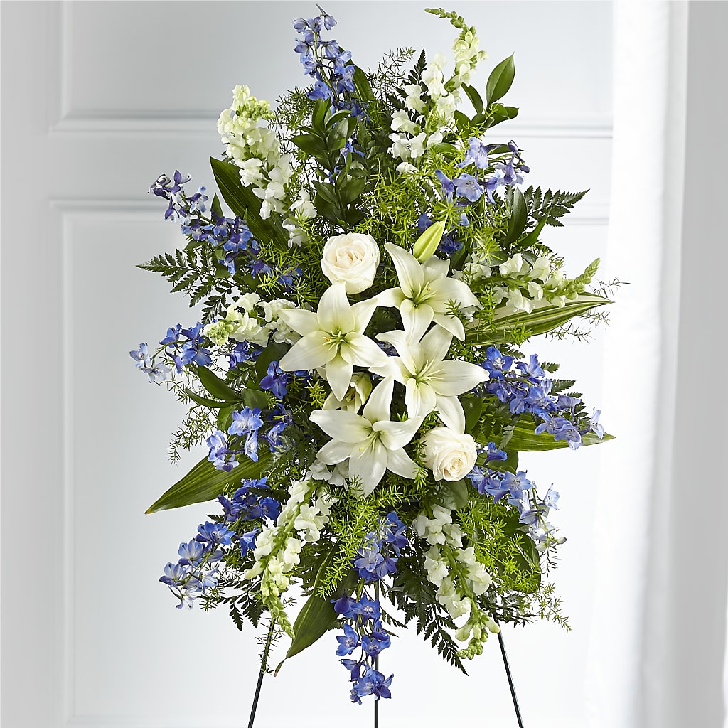 Faithful Friend Standing Spray – Knaup Floral Inc, Cape Girardeau MO