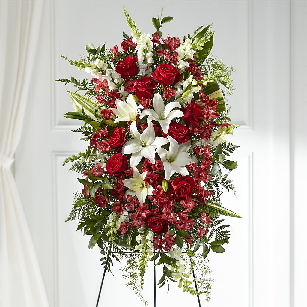 Everlasting Memory Standing Spray – Knaup Floral Inc, Cape Girardeau MO
