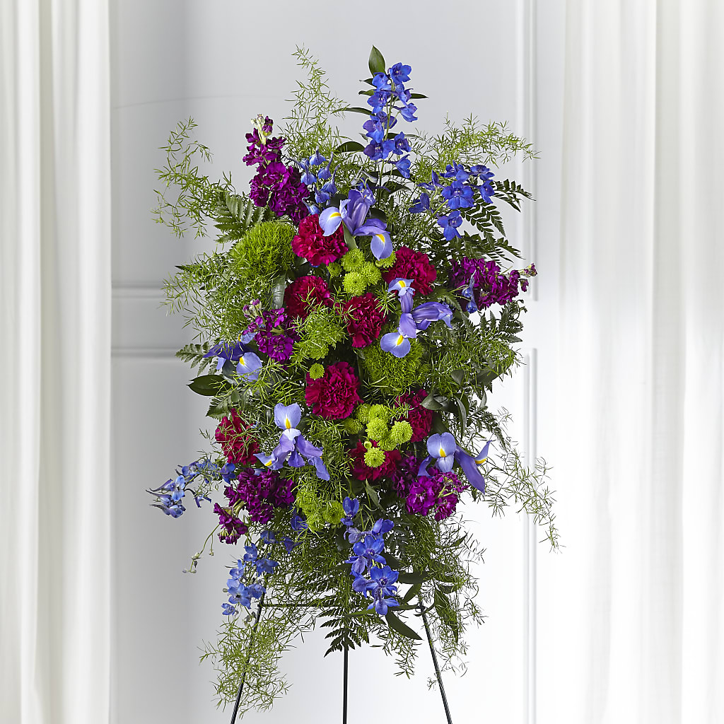 Heavenly Skies Standing Spray – Knaup Floral Inc, Cape Girardeau MO