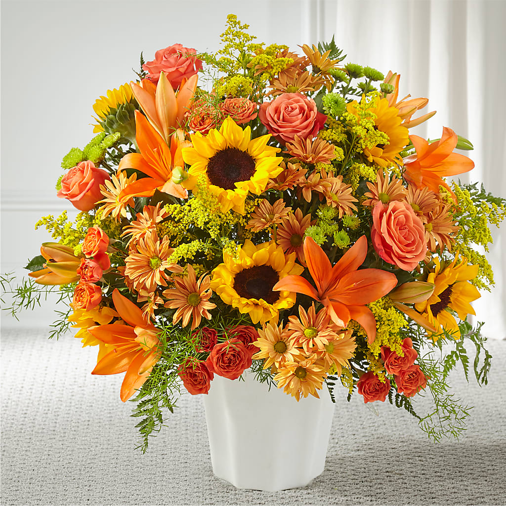 Harvest Thoughts Floor Basket – Knaup Floral Inc, Cape Girardeau MO