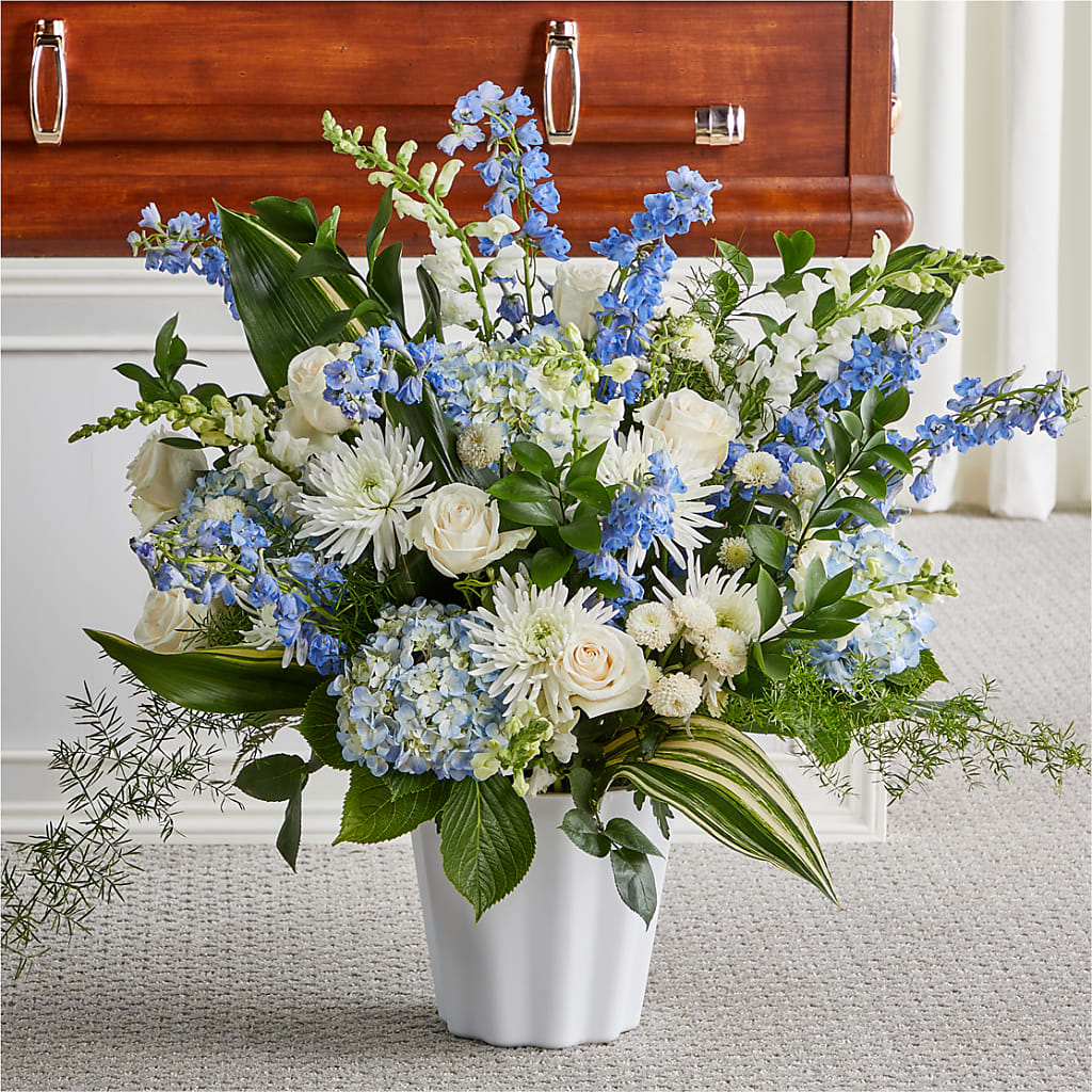 Everlasting Memories Floor Basket – Knaup Floral Inc, Cape Girardeau MO