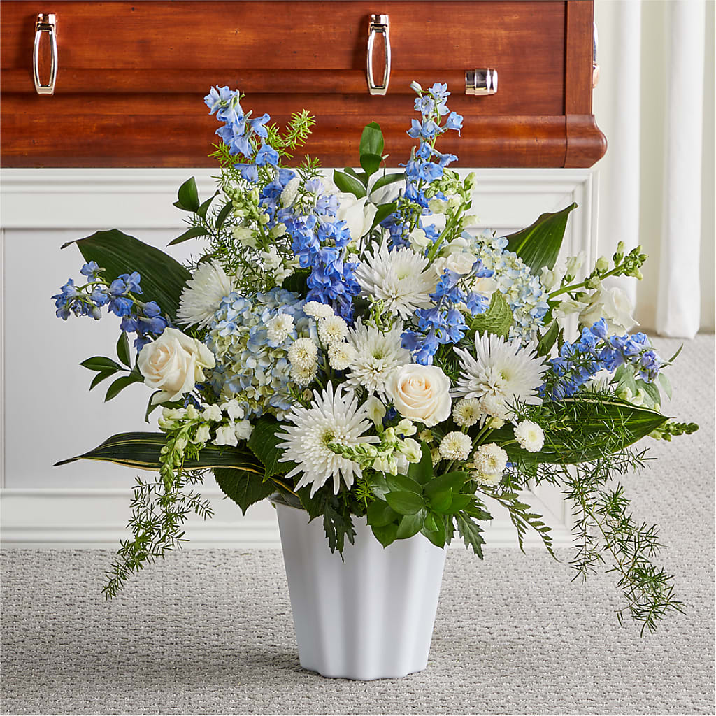 Everlasting Memories Floor Basket – Knaup Floral Inc, Cape Girardeau MO