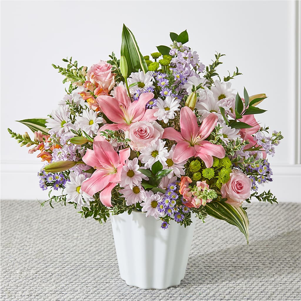 Abundant Compassion Floor Basket – Knaup Floral Inc, Cape Girardeau MO