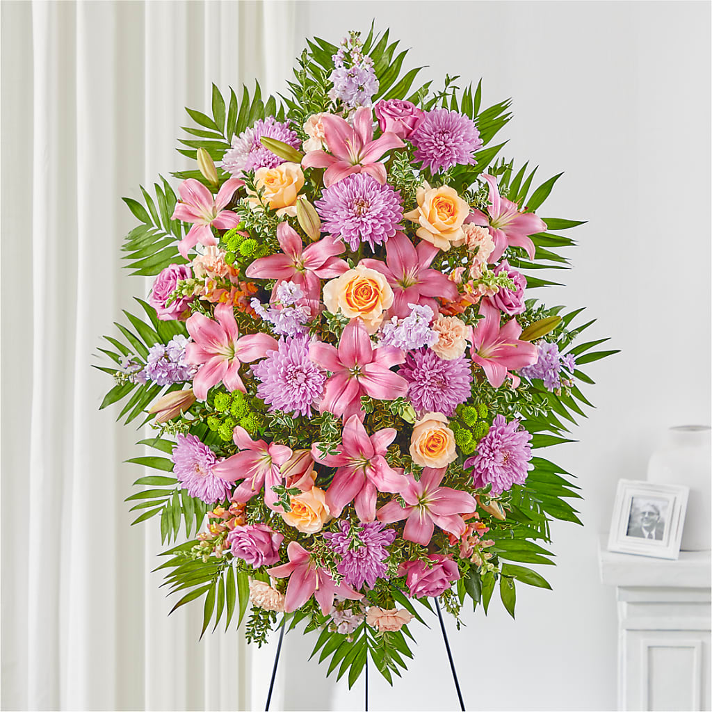 Love & Light Standing Spray – Knaup Floral Inc, Cape Girardeau MO