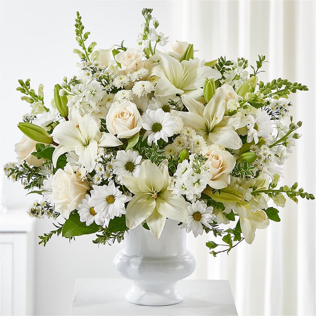 Uplifting Urn Arrangement – Knaup Floral Inc, Cape Girardeau MO