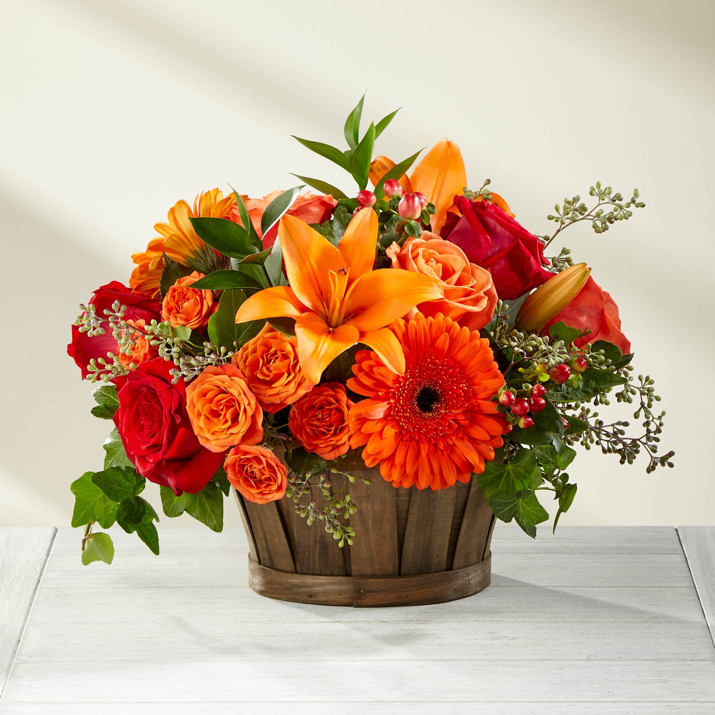 Traditional Thanksgiving Centerpiece Designers Choice – Knaup Floral Inc, Cape Girardeau MO
