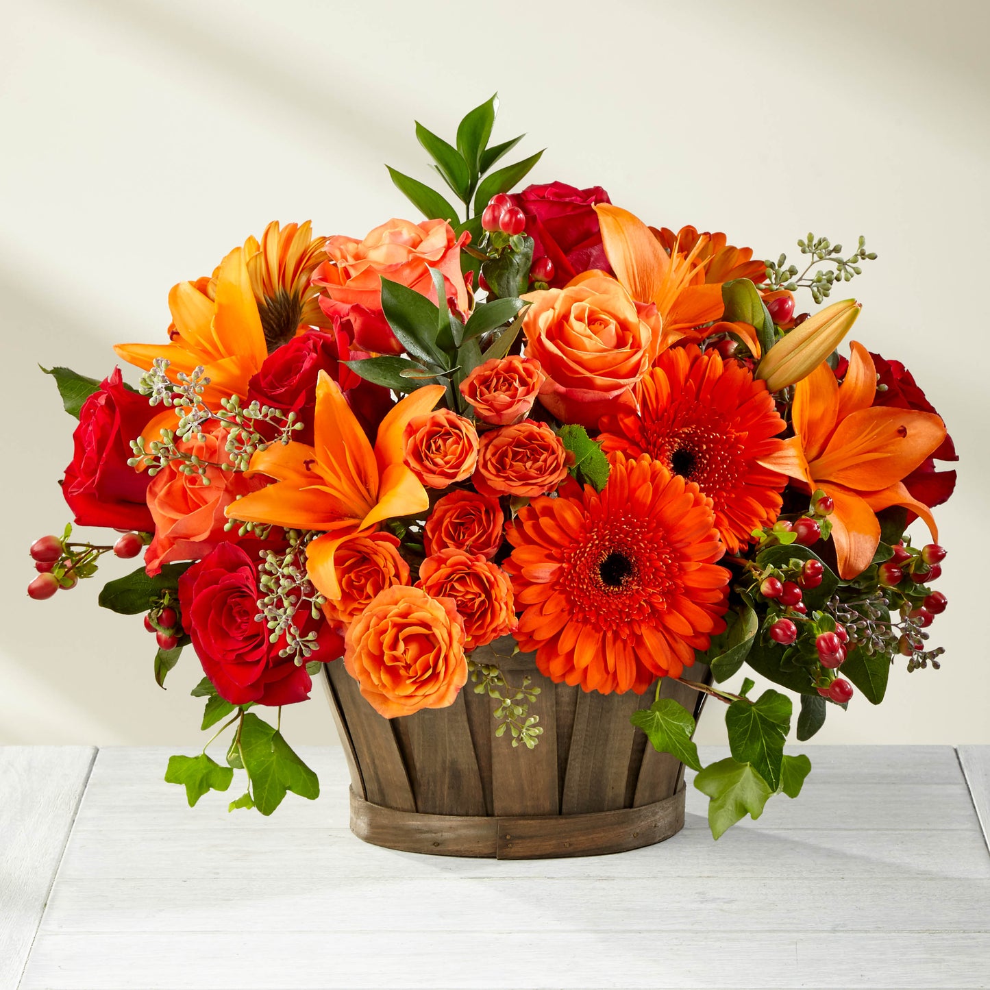 Traditional Thanksgiving Centerpiece Designers Choice – Knaup Floral Inc, Cape Girardeau MO