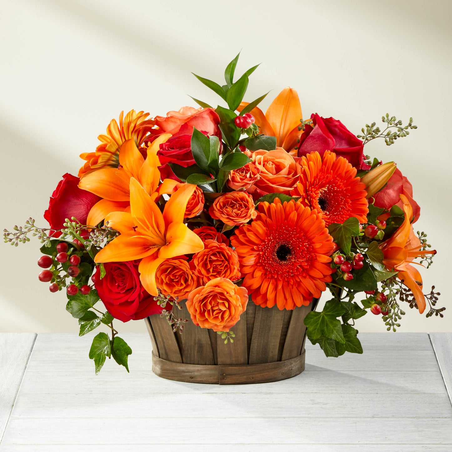 Traditional Thanksgiving Centerpiece Designers Choice – Knaup Floral Inc, Cape Girardeau MO