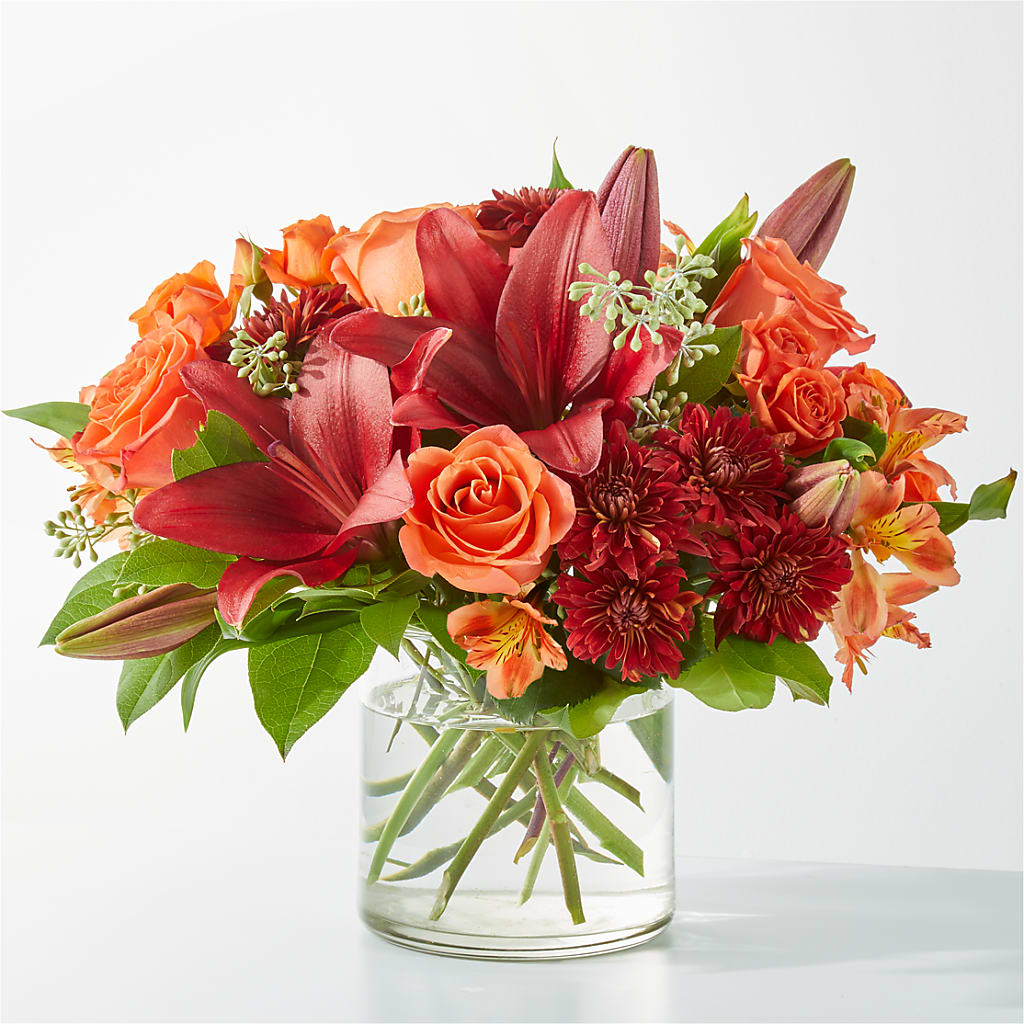 Crimson Leaves Bouquet – Knaup Floral Inc, Cape Girardeau MO