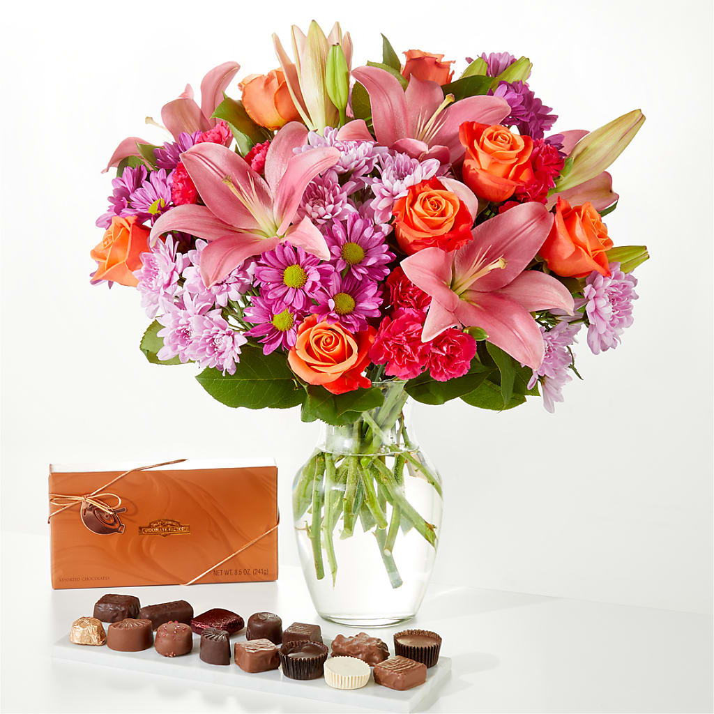 One and Only Bouquet and Chocolate Bundle – Knaup Floral Inc, Cape Girardeau MO