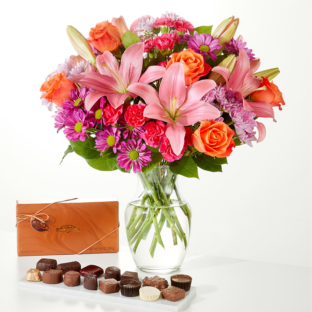 One and Only Bouquet and Chocolate Bundle – Knaup Floral Inc, Cape Girardeau MO