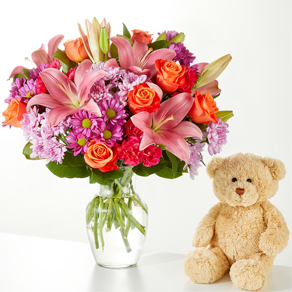 One and Only Bouquet and Bear Bundle –  Knaup Floral Inc, Cape Girardeau MO