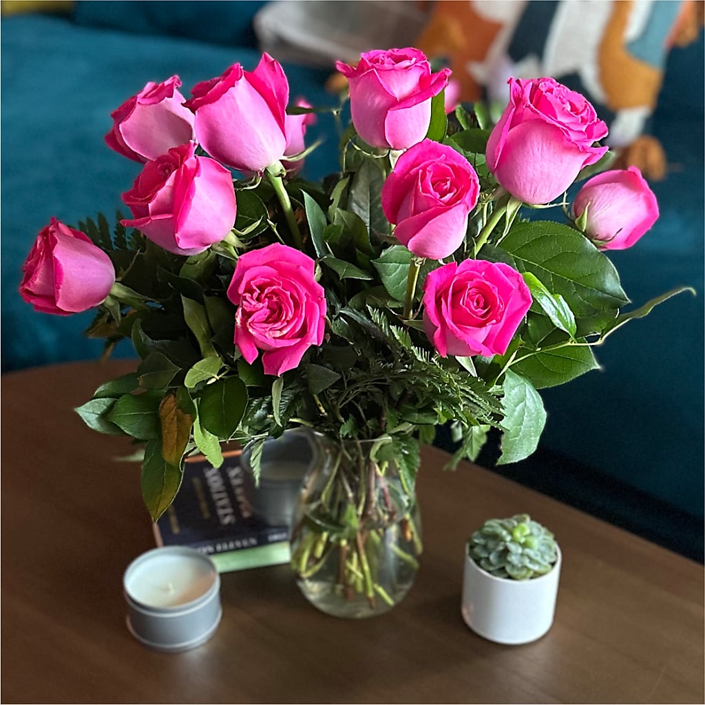 Long Stem Pink Rose Bouquet –  Knaup Floral Inc, Cape Girardeau MO