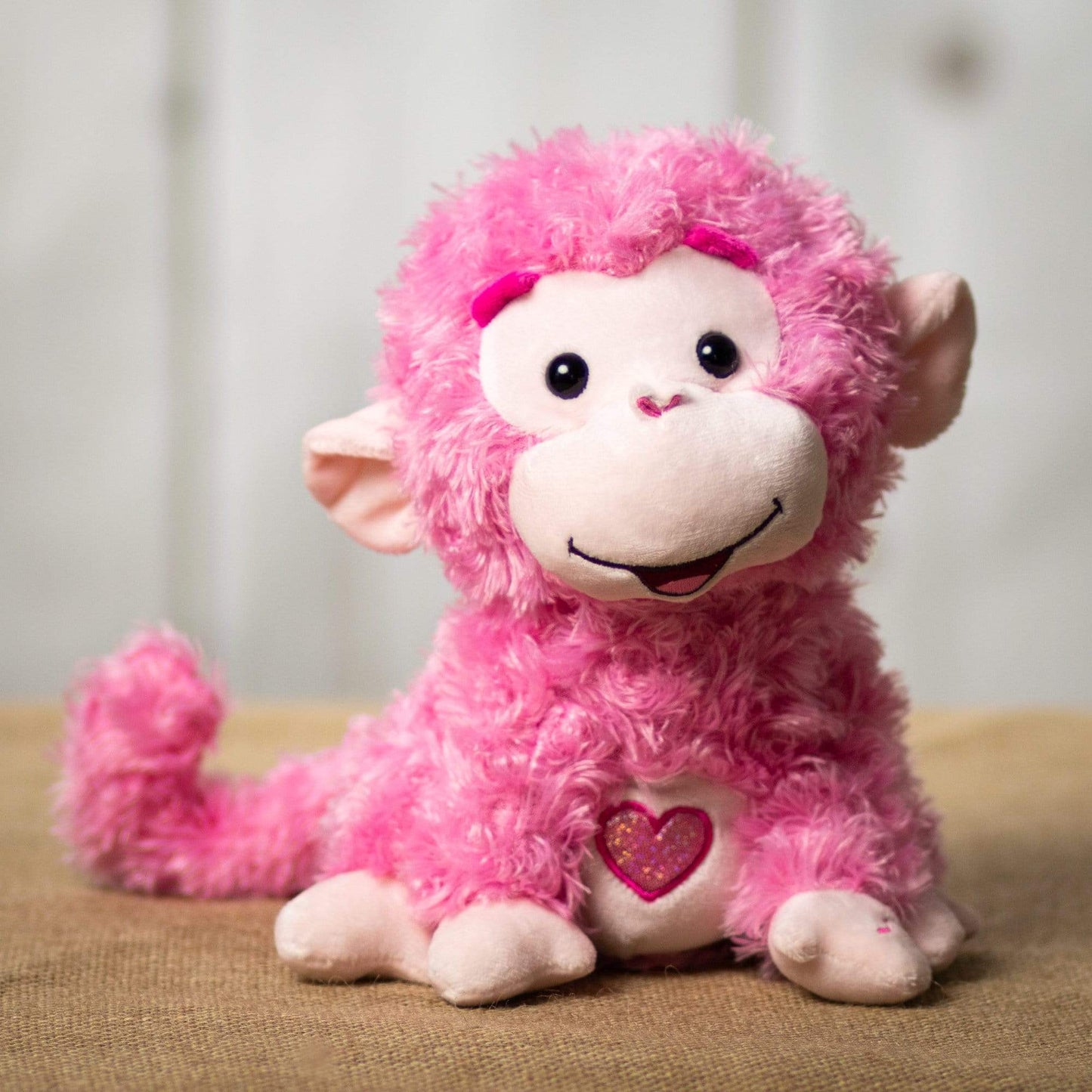 10" Singing Pink Monkey Plush