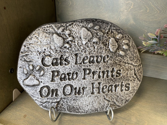 Cats Leave Paw Prints On Our Hearts Stepping Stone
