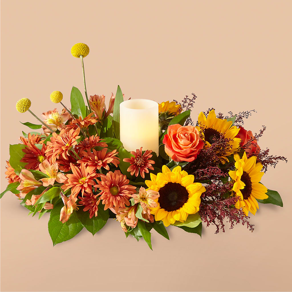 Honey Spark Centerpiece –  Knaup Floral Inc, Cape Girardeau MO