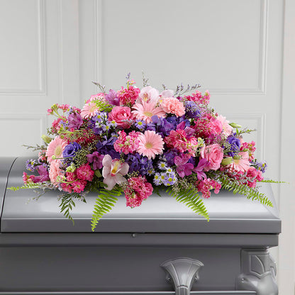 Glorious Garden Casket Spray –  Knaup Floral Inc, Cape Girardeau MO