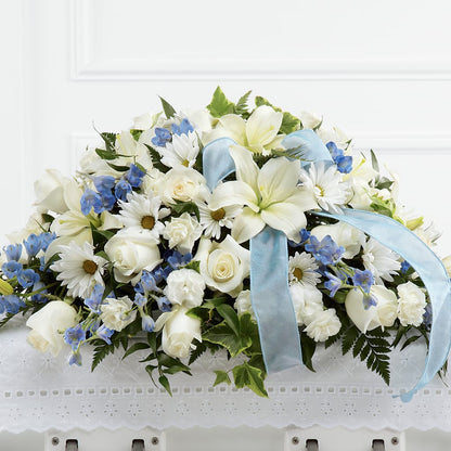 Tender Treasure Casket Spray –  Knaup Floral Inc, Cape Girardeau MO