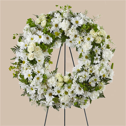 Faithful Wishes Wreath –  Knaup Floral Inc, Cape Girardeau MO