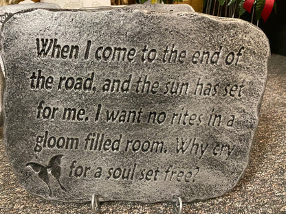 When I Come To The End Stepping Stone –  Knaup Floral Inc, Cape Girardeau MO