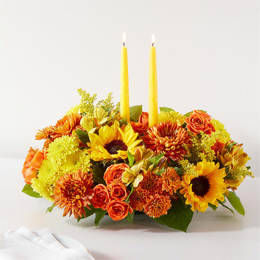 Autumn Harmony Centerpiece –  Knaup Floral Inc, Cape Girardeau MO