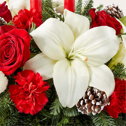 Seasonal Festivities Centerpiece –  Knaup Floral Inc, Cape Girardeau MO